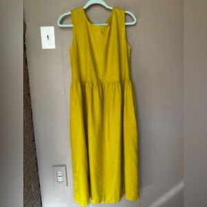 notPERFECTLINEN linen dress in Chartreuse size M